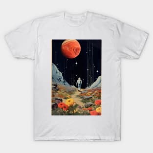 Space Flower Field - Vintage Art T-Shirt